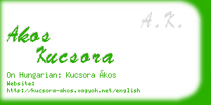 akos kucsora business card
